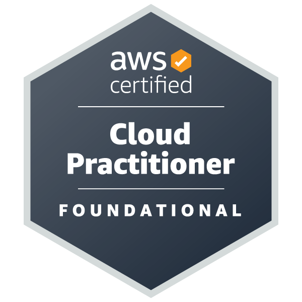 Badge oficial AWS Certified Cloud Practitioner